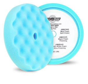 BUFF 852WG 8" Baby Blue Convolted Face Foam Grip Pad, Recessed Back